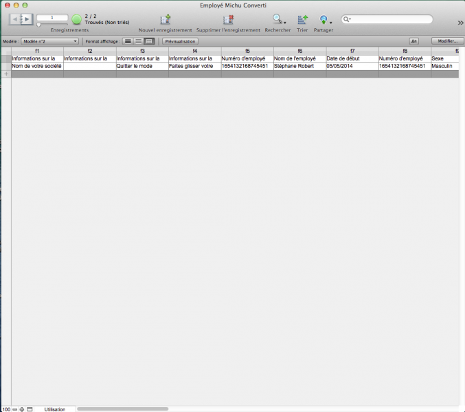 import excel filemaker pro